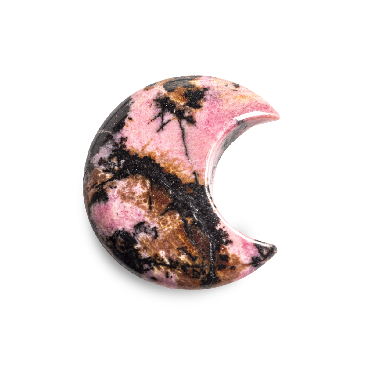 Rhodonite Crystal Crescent Moon