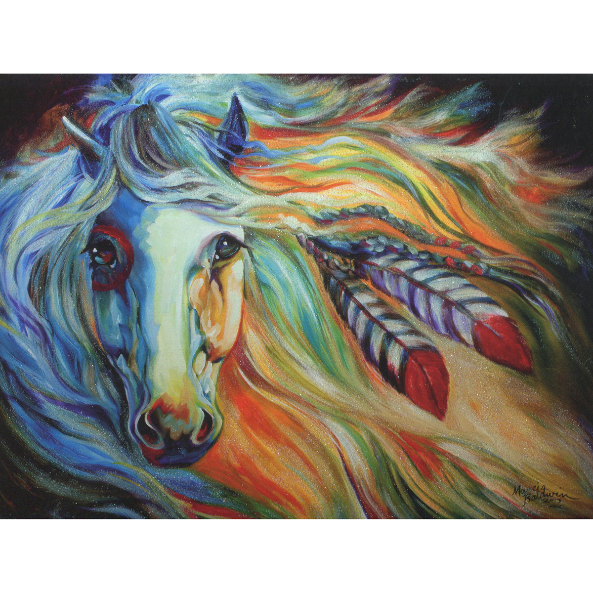 Breaking Dawn Warhorse Greeting Card (Thinking of You)