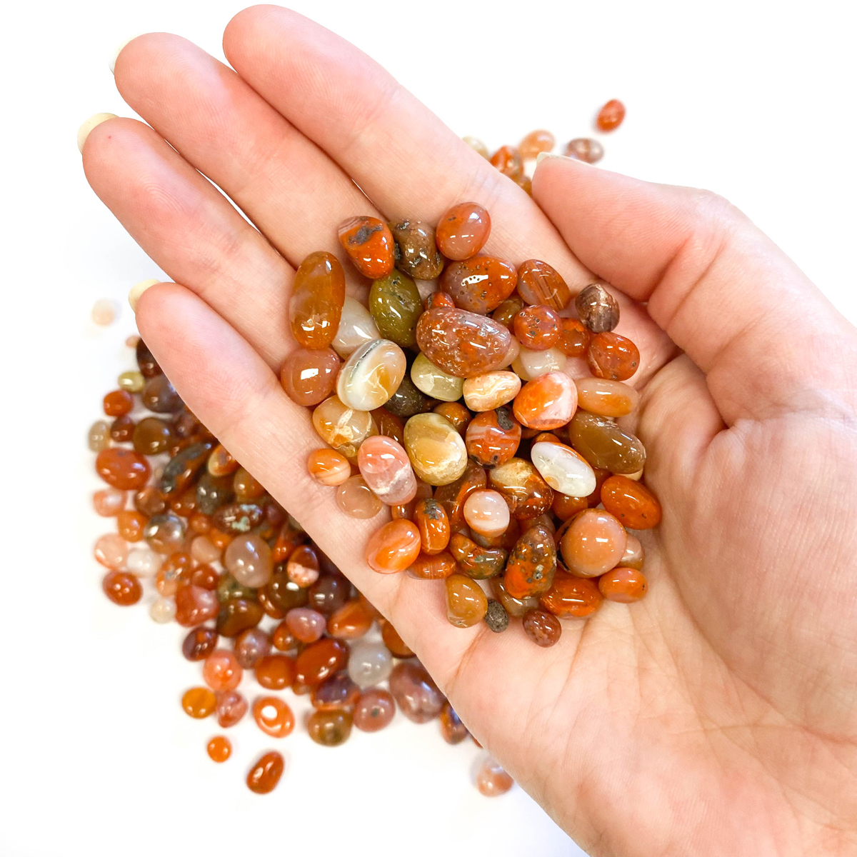 250g Bag of Carnelian Chips / Tiny Tumblestones