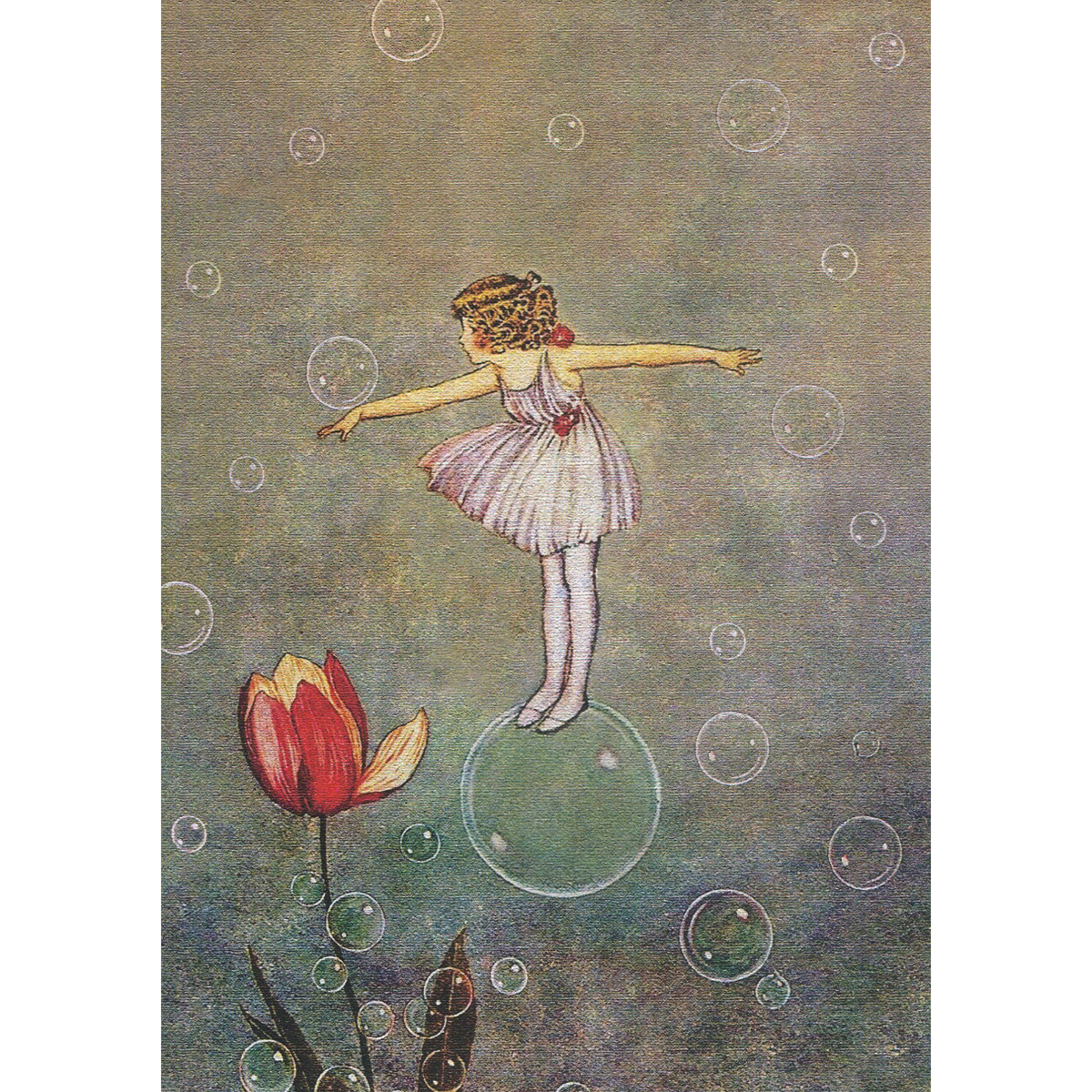 Floating On A Bubble Greeting Card (Birthday)