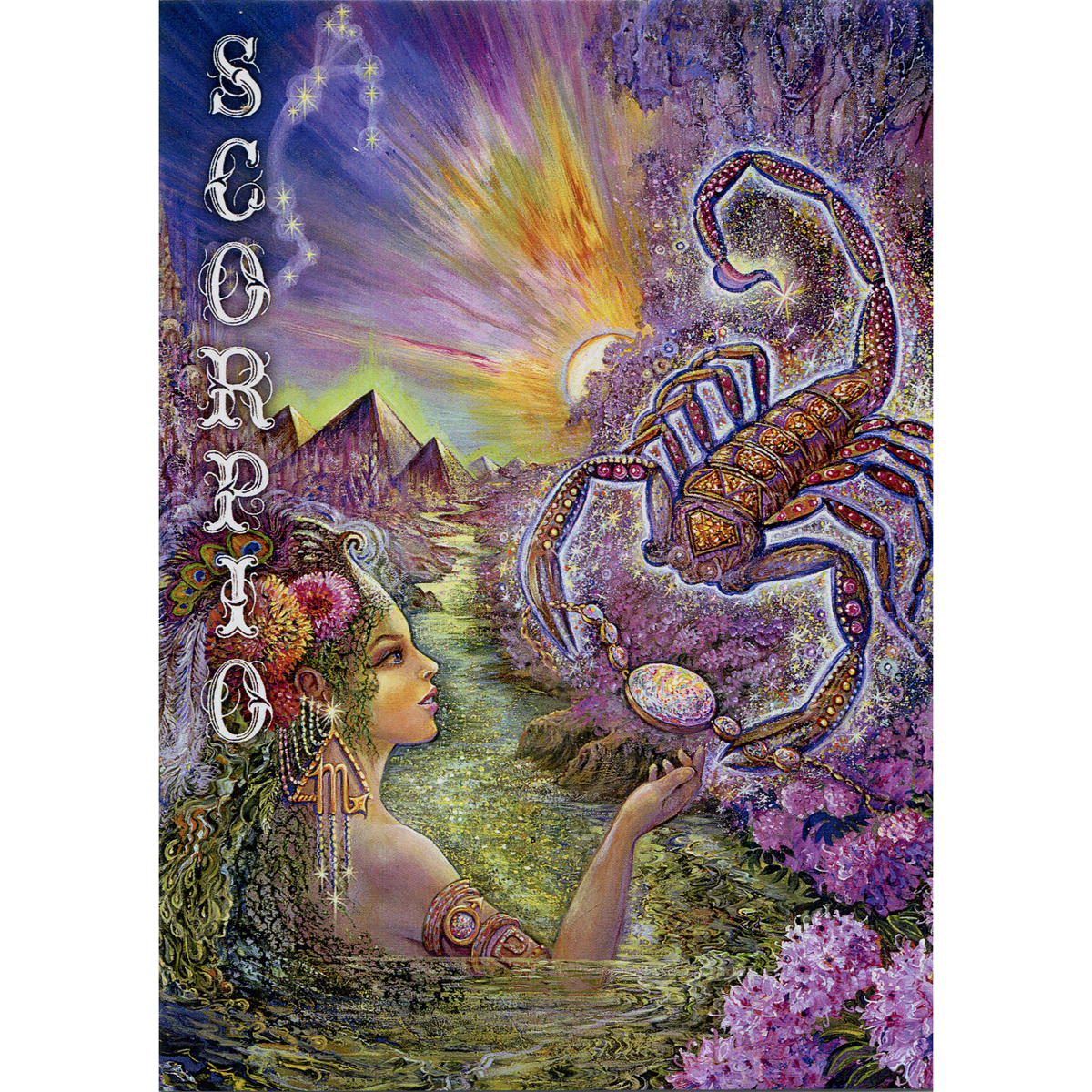 Scorpio Greeting Card (October 24 - November 22) by Josephine Wall