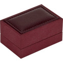 Linden Burgundy Double Ring/Cuff Link Box