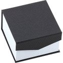 Vista Black T-Pad Earring/Pendant Box with White Interior