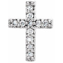 Sterling Silver .05 CTW Diamond Cross Earrings