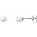 Sterling Silver 5-5.5 mm Freshwater Cultured Pearl Earrings