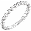 Sterling Silver 2.5 mm Stackable Bead Ring