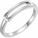 Sterling Silver Open Bar Ring