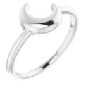 Sterling Silver Crescent Moon Ring