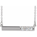 Sterling Silver 1/5 CTW Diamond Bar 16-18" Necklace