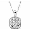 Sterling Silver .05 CTW Diamond Accented 18" Necklace