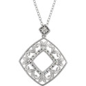 Sterling Silver 1/6 CTW Diamond 18" Necklace