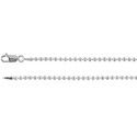 Sterling Silver 2 mm Bead 16" Chain