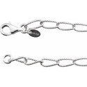 Sterling Silver 4.5 mm Knurled Curb 18" Chain