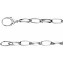 Sterling Silver 7.25 mm Oval Link 17" Chain