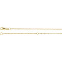 Sterling Silver 18K Yellow Gold Plated 1.5 mm Adjustable Rolo 18-20" Chain