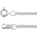 Sterling Silver 1.5 mm Solid Cable 24" Chain
