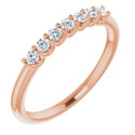 14K Rose 1/5 CTW Natural Diamond Anniversary Band