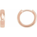 14K Rose 11.5 mm Hinged Huggie Hoop Earrings