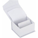 White Flap Earring Box with White Interior