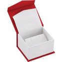 Red Flap Earring Box with White Interior
