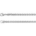 Sterling Silver 4 mm Solid Wheat Chain 7" Bracelet