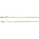 18K Yellow Gold-Plated Sterling Silver 3.85 mm Elongated Flat Link 7" Chain