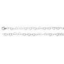 Sterling Silver 4.5 mm Heart Link 7.25" Chain