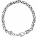 Sterling Silver Wheat 7" Bracelet