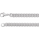 Sterling Silver 8 mm Curb 7" Chain