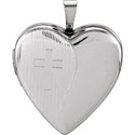 Sterling Silver 20.5x19 mm Heart Cross Locket