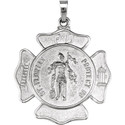 Sterling Silver 25.25 mm St. Florian Pendant