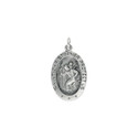 Sterling Silver 19x14 mm Oval St. Christopher Medal