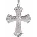 Sterling Silver 42.7x33.2 mm 1/5 CTW Diamond Cross Pendant