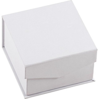 Vista White T-Pad Earring/Pendant Box with White Interior