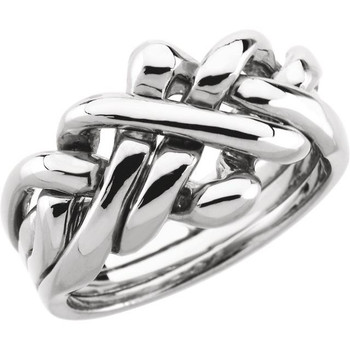 Sterling Silver 12.5 mm Puzzel Ring