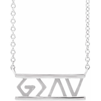 Sterling Silver God Is Greater Than the Highs & Lows 16" Necklace