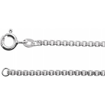 Sterling Silver 2 mm Box 16" Chain with Spring Ring Clasp