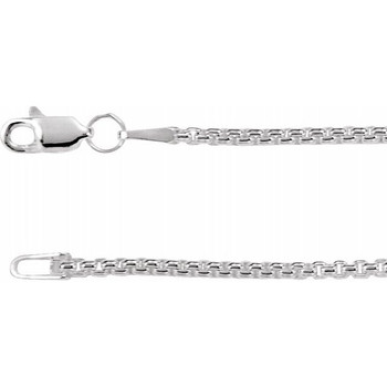Sterling Silver 1.8 mm Rounded Box 24" Chain