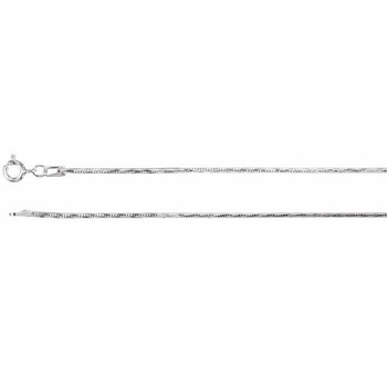 Sterling Silver Diamond Cut Snake 16" Chain with Spring Ring