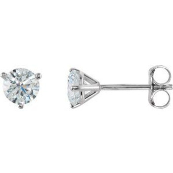 14K White 3/4 CTW Natural Diamond Stud Earrings