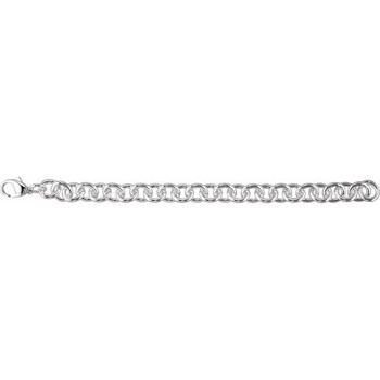 Sterling Silver 10 mm Cable 7.5" Bracelet