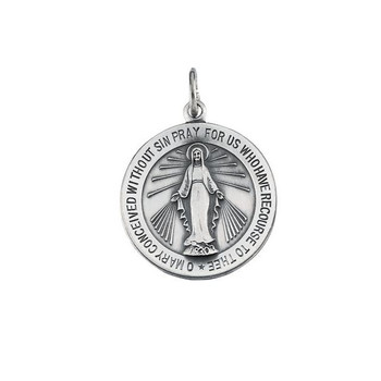 Sterling Silver 22 mm Miraculous Medal