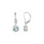Sterling Silver Aquamarine & .02 CTW Diamond Earrings