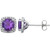 Sterling Silver Amethyst & .015 CTW Diamond Earrings