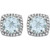 Sterling Silver 6 mm Aquamarine & .015 CTW Diamond Earrings