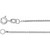 Rhodium-Plated Sterling Silver 1 mm Solid Box 20" Chain