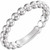 14K White 3 mm Stackable Bead Ring