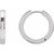 14K White 18 mm Hinged Hoop Earrings