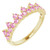 14K Yellow Natural Pink Sapphire Crown Ring