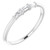 14K White 1/6 CTW Diamond Three-Stone Stackable Ring